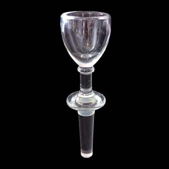 MIKASA Crystal Wine Bottle Stopper Cork Plug Wine Glass Goblet Shaped Vintage. - Picture 9 of 16